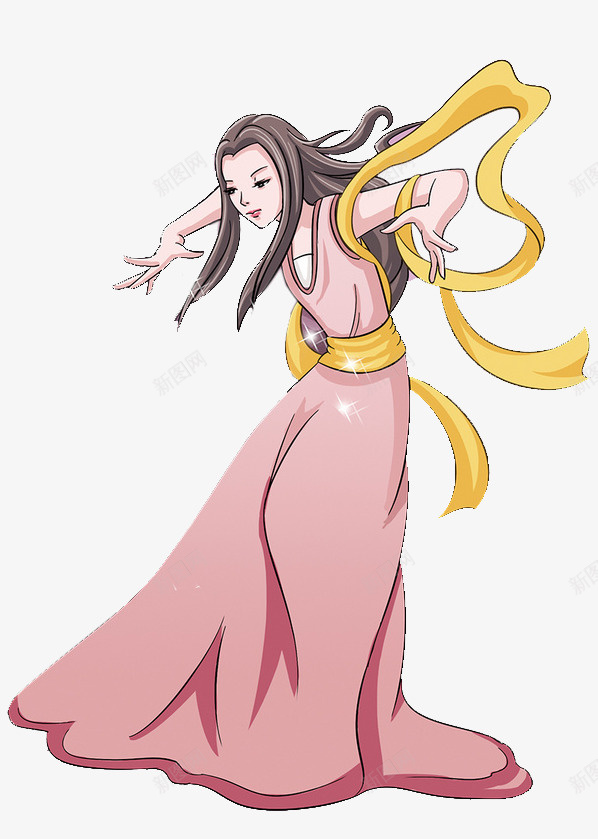 手绘女娲png免抠素材_新图网 https://ixintu.com 女娲 女娲补天 粉色 素材 补天 装饰