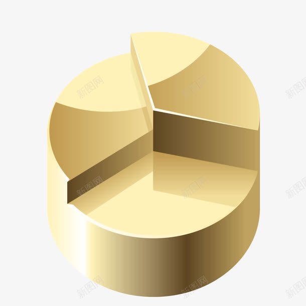 金色质感圆柱图形png免抠素材_新图网 https://ixintu.com 图形 圆柱 质感 金色 金色质感