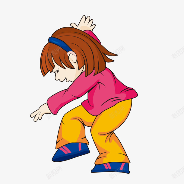 卡通手绘舞蹈的人物矢量图ai免抠素材_新图网 https://ixintu.com 世界舞蹈日 卡通 女孩 手绘 短发 跳舞 矢量图