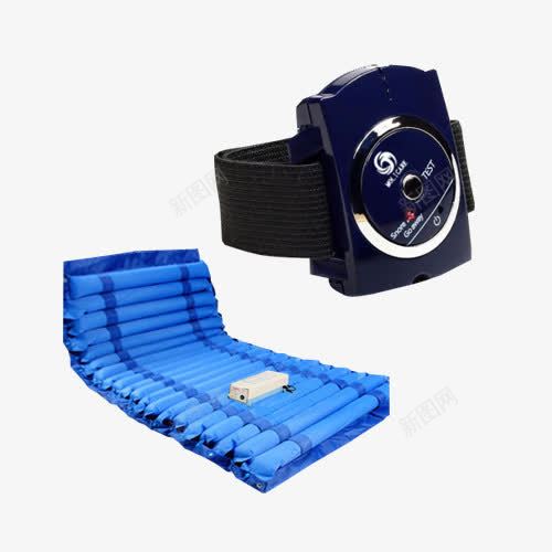 蓝色按摩床png免抠素材_新图网 https://ixintu.com 产品实物 保健用品 按摩 按摩床 气垫 蓝色 蓝色绑带