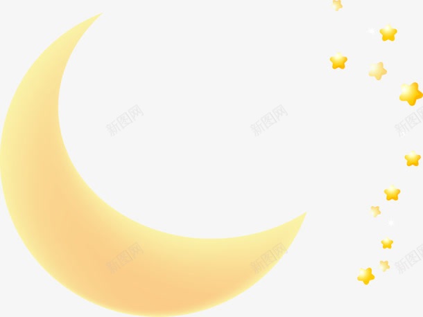卡通唯美月亮星星png免抠素材_新图网 https://ixintu.com 卡通 唯美 星星 月亮