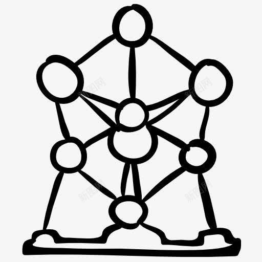 atomium图标png_新图网 https://ixintu.com 原子 物理