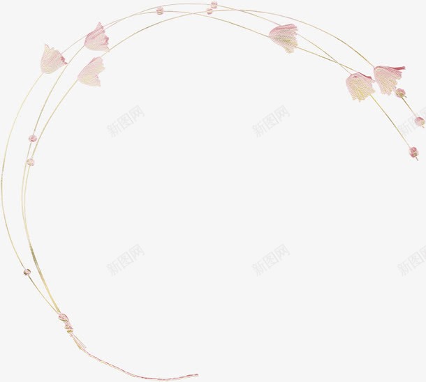 细线png免抠素材_新图网 https://ixintu.com 丝线 线条 花卉