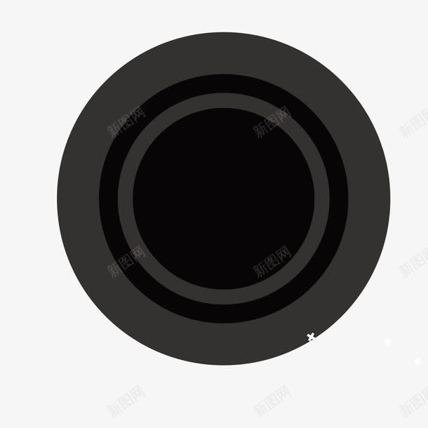 黑色唱片png免抠素材_新图网 https://ixintu.com 唱片 圆形 复古 黑色