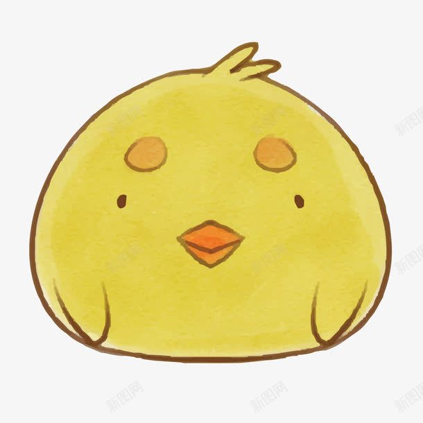 黄色手绘小鸡卡通插画png免抠素材_新图网 https://ixintu.com 卡通插画 小鸡 尖嘴 扁平化 手绘 黄色