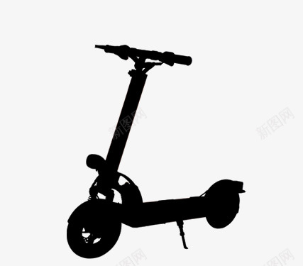 代步车psd免抠素材_新图网 https://ixintu.com 代步车 剪影 黑色