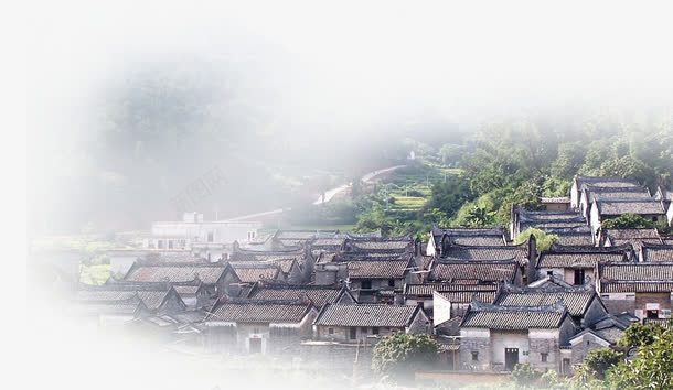 云烟缭绕png免抠素材_新图网 https://ixintu.com 乡村 云烟 建筑 缭绕