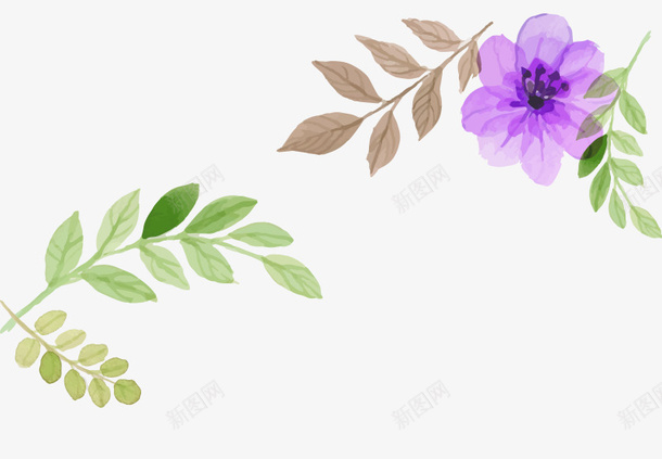 绿色手绘树叶叶子花朵装饰图案png免抠素材_新图网 https://ixintu.com 免抠PNG 叶子 手绘 树叶 绿色 花朵 装饰图案