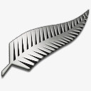 银蕨类植物newzealandicons图标png_新图网 https://ixintu.com Fern Silver 蕨类植物 银
