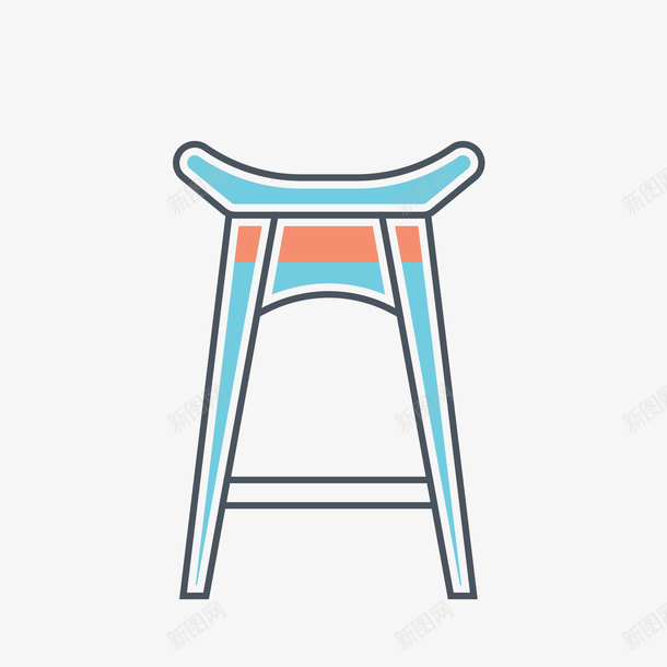 凳子手绘创意图矢量图eps免抠素材_新图网 https://ixintu.com 免抠图PNG 凳子手绘 创意 图画 矢量图