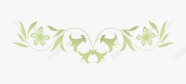 树叶分割线png免抠素材_新图网 https://ixintu.com 分割线 树叶 树叶分割线