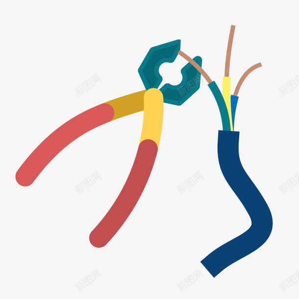 钳子修理线路png免抠素材_新图网 https://ixintu.com 修理 工具 线路 钳子