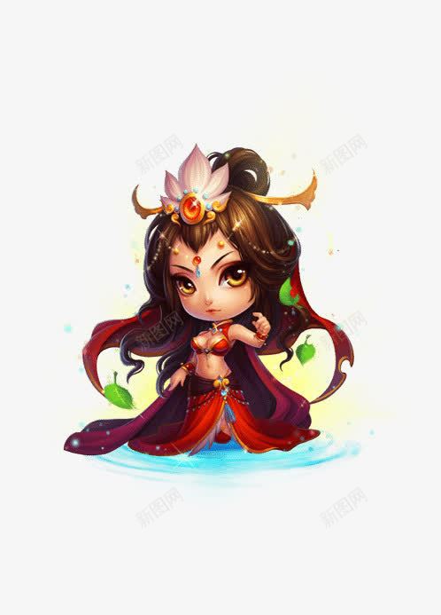 手绘卡通红衣仙子png免抠素材_新图网 https://ixintu.com 仙子 卡通 红衣