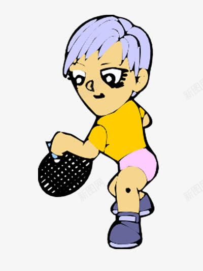 运动员打羽毛球png免抠素材_新图网 https://ixintu.com 人物 卡通 素材 运动