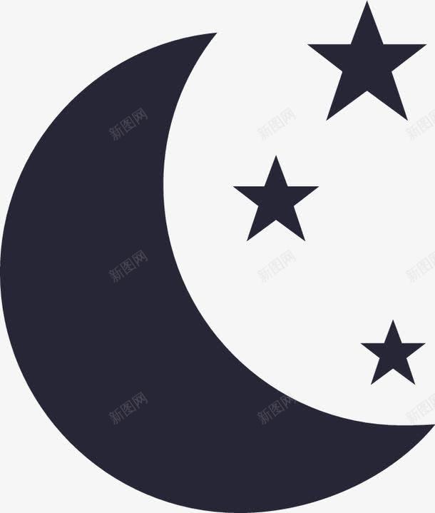 星星月亮png免抠素材_新图网 https://ixintu.com 星星月亮