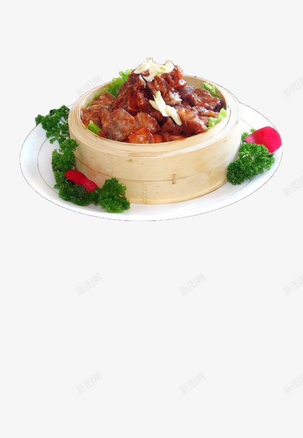香浓排骨饭png免抠素材_新图网 https://ixintu.com 排骨 炸排骨 装盘 香浓排骨饭