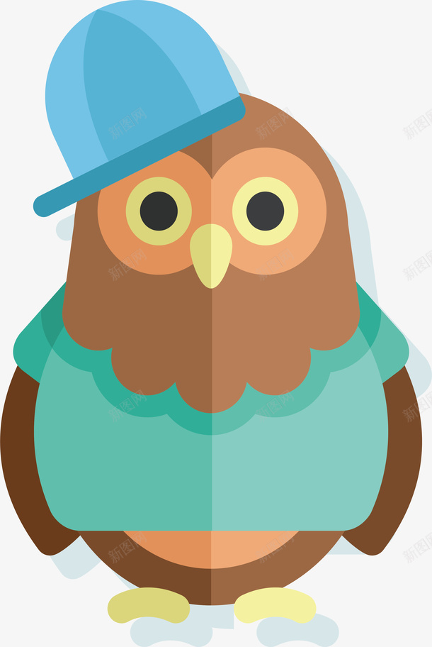戴帽子的小鹰动物矢量图ai免抠素材_新图网 https://ixintu.com 动物 动物设计 卡通 呆萌 小鹰 小鹰动物 矢量图