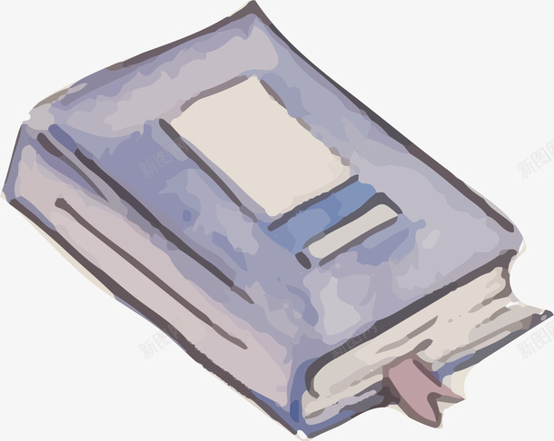 水彩紫色书本矢量图ai免抠素材_新图网 https://ixintu.com 书本 创意 卡通 手绘 水彩 知识 设计 矢量图