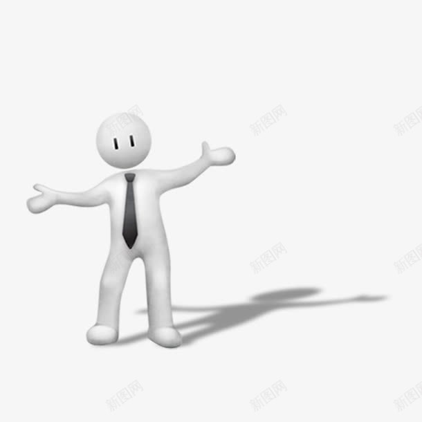 摆手的商务小白人psd免抠素材_新图网 https://ixintu.com 人 商务 小白人 摆手