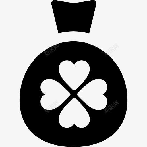 奖章和四片叶子的三叶草图标png_新图网 https://ixintu.com 三叶草 圣博德 奖章 时尚 运气好的话