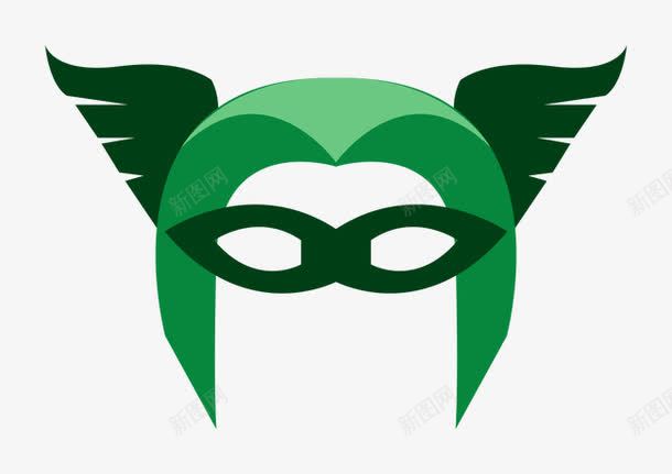 卡通手绘绿侠面具png免抠素材_新图网 https://ixintu.com 卡通手绘 面具
