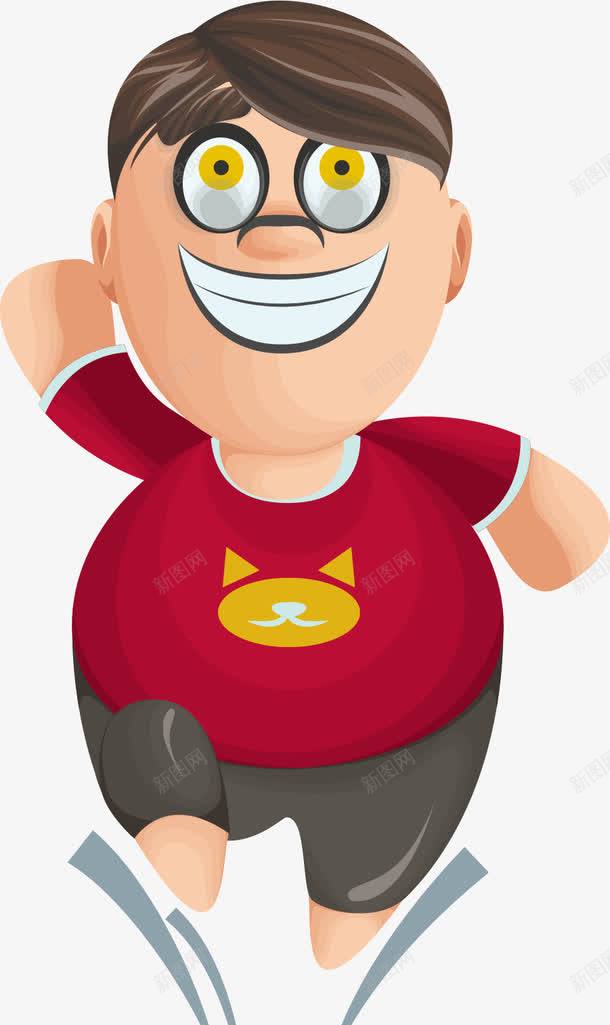 跑步的卡通男孩png免抠素材_新图网 https://ixintu.com 人物插画 卡通人物 卡通男孩 男孩 矢量人物 跑步