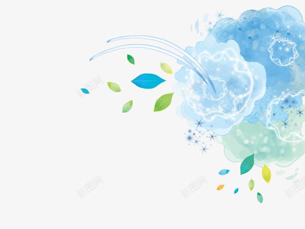 梦幻手绘小花png免抠素材_新图网 https://ixintu.com 小花 手绘 梦幻