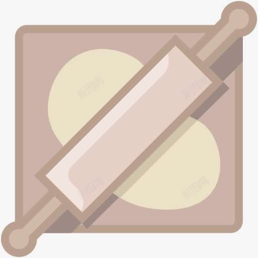 案板擀面杖png免抠素材_新图网 https://ixintu.com 卡通 擀面杖 案板 食物 餐饮