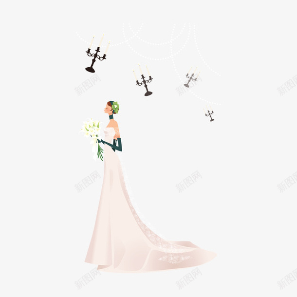 婚礼矢量图ai免抠素材_新图网 https://ixintu.com 唯美 婚纱 浪漫 矢量图