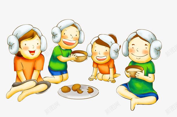 绿色卡通一家人装饰图案png免抠素材_新图网 https://ixintu.com 一家人 卡通 绿色 装饰图案