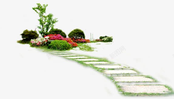 绿色植被和小路png免抠素材_新图网 https://ixintu.com 小路 植被 绿色 绿色植被