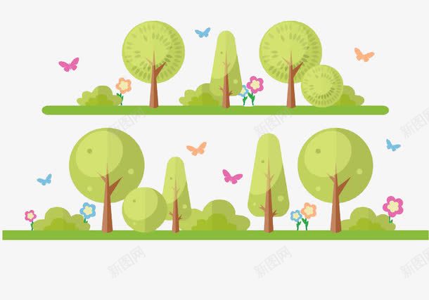 彩绘卡通植树节圆形树蝴蝶png免抠素材_新图网 https://ixintu.com 卡通 圆形 彩绘 植树节 绿色 蝴蝶