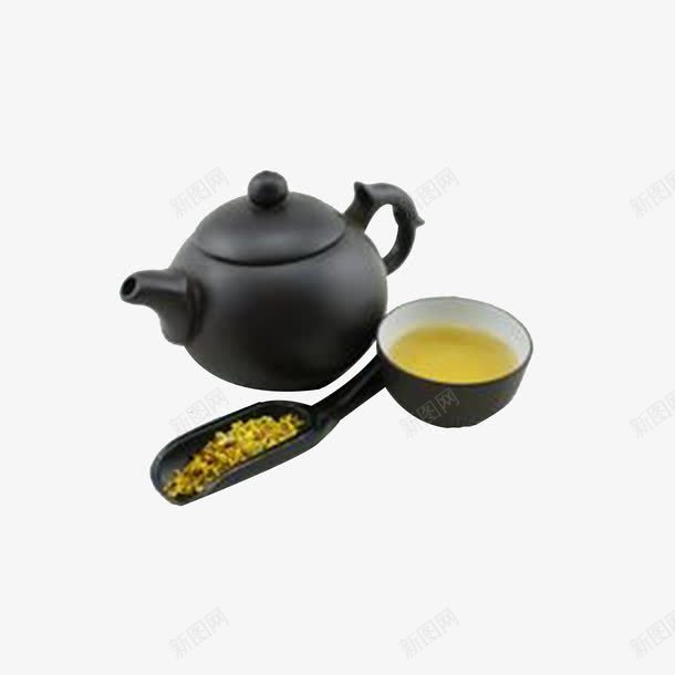 桂花茶与桂花干png免抠素材_新图网 https://ixintu.com 产品实物 回味 清香