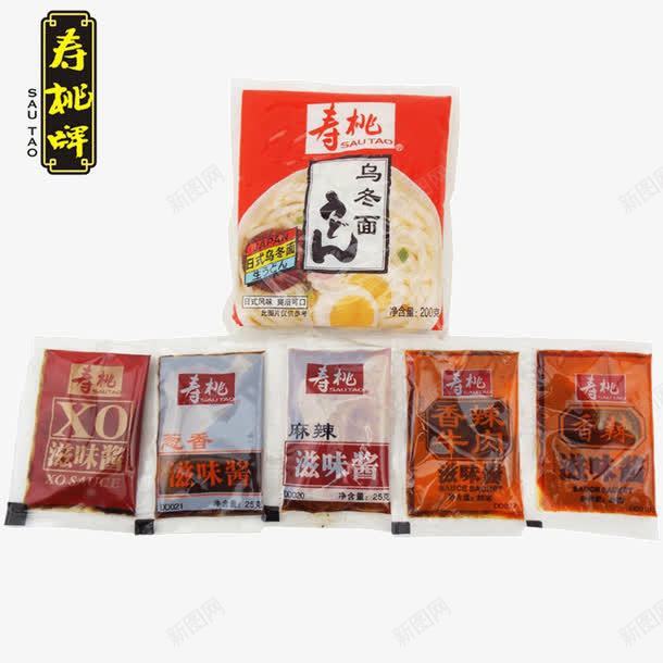 寿桃乌冬面png免抠素材_新图网 https://ixintu.com 乌冬面 滋味酱 葱香 香辣 麻辣