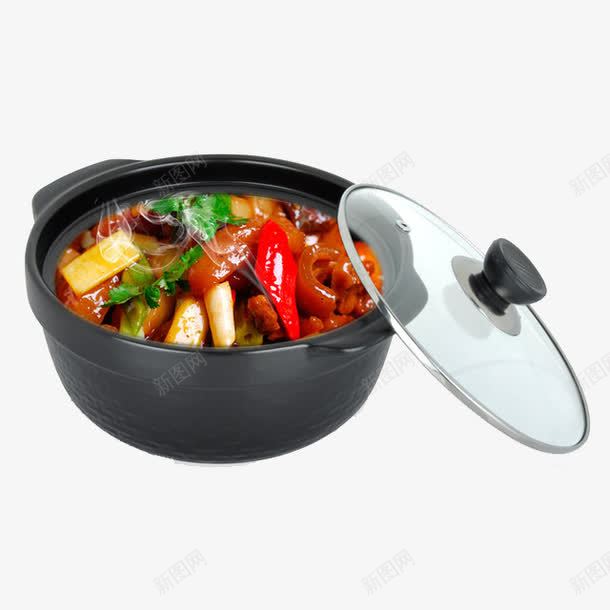 砂锅和食物png免抠素材_新图网 https://ixintu.com 产品实物 日用百货 砂锅 食物