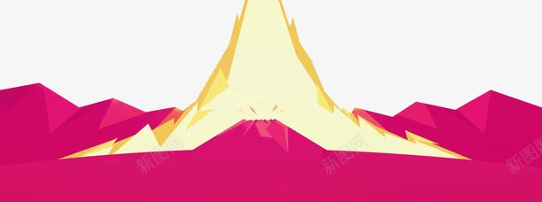 卡通火山png免抠素材_新图网 https://ixintu.com 卡通火山 手绘火山 火山