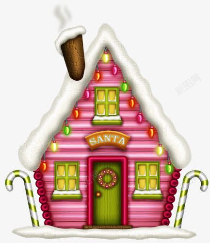 圣诞雪屋卡通png免抠素材_新图网 https://ixintu.com merry 卡通 圣诞 圣诞雪屋