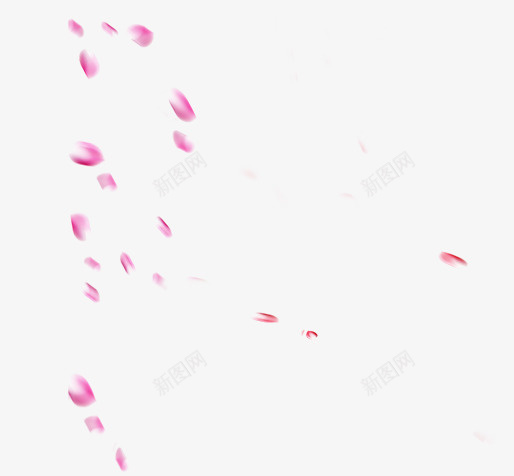 飘零的粉色花瓣png免抠素材_新图网 https://ixintu.com 粉色 花瓣 飘零
