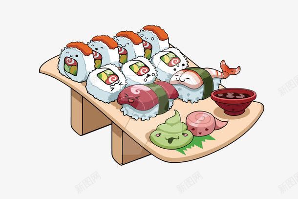 卡通日料寿司png免抠素材_新图网 https://ixintu.com 卡通 寿司 寿司PNG矢量图 寿司免扣PNG图 手绘 日料 矢量寿司