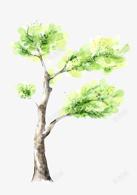 手绘彩绘绿色树木涂鸦png免抠素材_新图网 https://ixintu.com 彩绘 树木 涂鸦 绿色 绿色树木