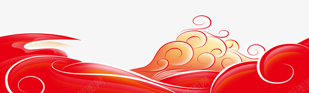 红色花纹图案psd免抠素材_新图网 https://ixintu.com 红色 花纹