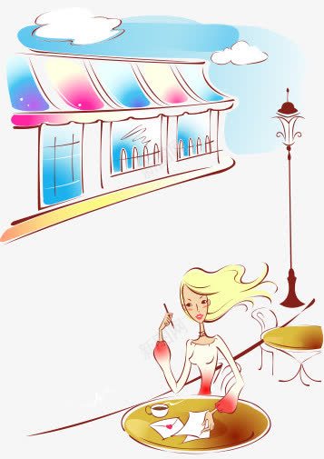 独自就餐的女孩矢量图ai免抠素材_新图网 https://ixintu.com 椴滆姳 绾細 鍗 鍚冮 鎯呬汉鑺 鎵嬬粯 矢量图