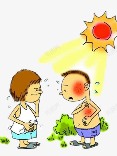 锄禾日当午png免抠素材_新图网 https://ixintu.com 人物 大太阳 汗滴 绿草 锄禾日当午