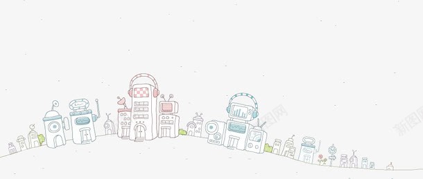 卡通韩系可爱的小镇png免抠素材_新图网 https://ixintu.com 卡通 可爱 小镇 韩系
