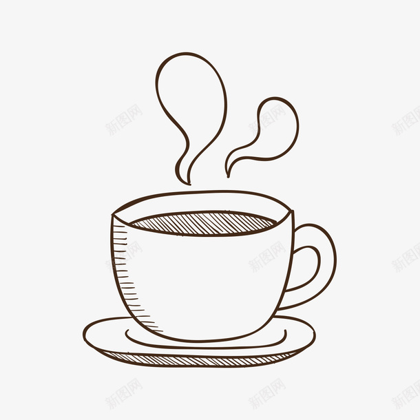 棕色手绘的咖啡杯png免抠素材_新图网 https://ixintu.com png图形 png装饰 咖啡杯 手绘 杯子 装饰