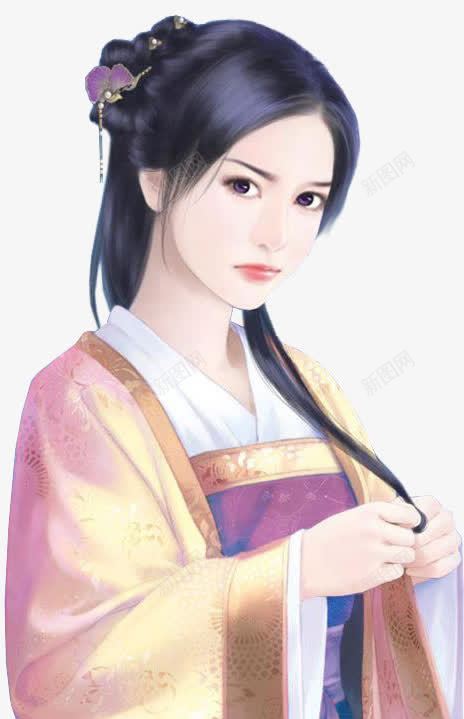 怒目威视的古典美人png免抠素材_新图网 https://ixintu.com 古典 怒目 美人