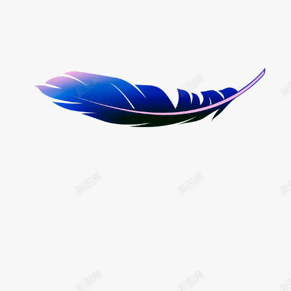 紫色羽毛png免抠素材_新图网 https://ixintu.com 手绘 紫色羽毛