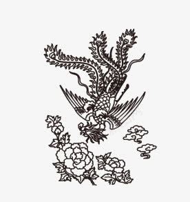 凤凰图案png免抠素材_新图网 https://ixintu.com 中国传统 凤凰图案 黑色