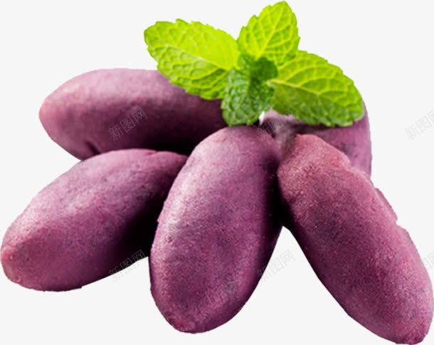食物类紫薯png免抠素材_新图网 https://ixintu.com 健康 免费PNG 紫薯 绿色 食物