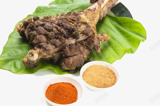 烤羊腿和调味料png免抠素材_新图网 https://ixintu.com 享受 实物 烤羊肉 烤羊腿 烧烤 烹饪 美味 美食 肉 调味料